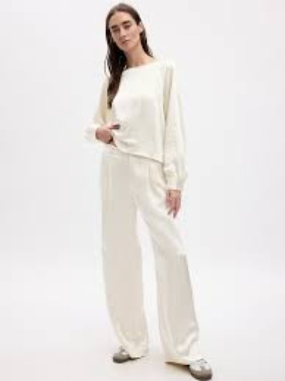 Gap Satin Pleated Wide Leg Pants 6 Chino SOLD OUT